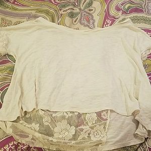 Cream Crop Top